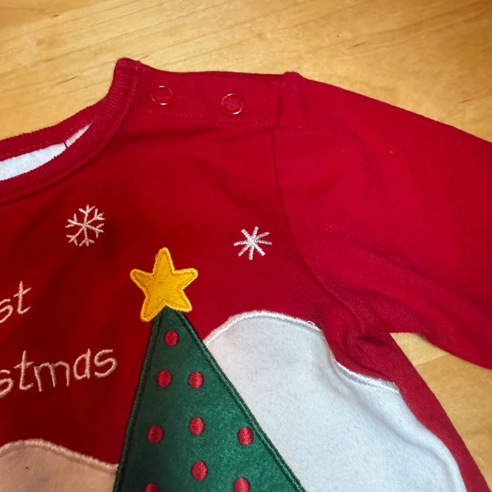 Miniwear Baby's Santa Clause Christmas Long Sleeve Bodysuit